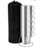 Tasse en acier inoxydable Batterie de cuisine Tasses en acier inoxydable Cuisson Vaisselle Camping en plein air Kit de pique-nique pour 5-6 personnes Cuisine Cuisine 6pcs / set Outil