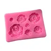 Stampo in silicone fondente che fa 3D rosa a forma di fiore pasticceria fai da te strumento di cottura per la decorazione di torte fatte a mano