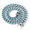 12mm Stainless Steel Color Drip Oil Cuban Link Chain Men Necklace Fashion Hip Hop Jewelry Gifts