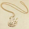 Kuziduocai 2018 New Fashion Fine Fine Jewelry Gold Color Rhinestone Shining Elegant Long Necklaces for Women Kolye N-954011042