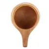 木製のティーコーヒーカップ携帯用屋外天然木の飲み物カップティーミルク水のマグカップとハンドルの家の装飾