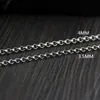 S925 chaîne en argent Sterling Vintage Thai collier en argent O cercle chaînes pour hommes femmes bijoux fins 3 5mm 4mm 45cm-80cm309i