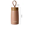 Tasse à café avec couvercle en Grain de bois de 260ML, tasse à café et à lait, Mini tasse d'eau pour étudiant, tasse thermique de voyage Portable