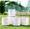Osterhase Taschen Ostern-Kaninchen-Korb kreative Kaninchen gedruckt Leinwand-Tasche Eikörben Box-Party Favor LXL1117-1
