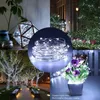 Solar Fairy light string battery powered waterproof 12 meters 100 LED string silver line firefly party light strip Garden Decorations K969-1