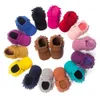 Bebes PU cuir suédé du nouveau-né bébé fille Mocassins Color Mix gros 20 Pcs First Walkers Fringe Chaussures à semelle souple Lit antidérapants