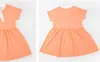 Vestiti per ragazze Vestiti per bambini Ins Summer Bowknot Dress A Line Loose Dress Candy Fashion Dress Party Abiti a maniche corte Abbigliamento per bambini C6052