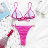 2020 Neon perizoma bikini string micro top triangolo push up costume da bagno femminile costume da bagno taglio alto costumi da bagno sexy donna bagnanti nuovo