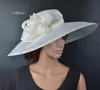 2019 X Large Ivory Ladies formal dress hat PP Straw sun hat summer hat for prom mother'day Races kentucky derby