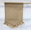 Burlap Garden Flags Diy Party Guide Flagga Portable Blank Banner Party Garden Dekorationer för Bröllop Halloween Jul 14 Färger Sn22