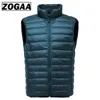 2020 novos homens sem mangas jaqueta inverno ultraleve branco pato para baixo colete masculino slim colete homens roupas windproof waistcoat