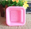 Delicada Bonito Artesanato Quadrado Silicone Forno Sabão Handmade Moldes DIY Soap Mold Baking Moldes Cor Aleatória