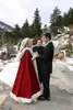 Клиент сделал красный цвет сатин свадебные платы зима великолепные свадебные платья с капюшоном для свадебных накидных обволок свадебные аксессуары с мехом