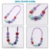 Baby Girls Adjustable Rope Necklace Kids Chunky Beads Bubblegum Necklace For Child Toddler Jewelry Charming