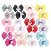 New Europe Baby Girls Barrettes Färgglada Rainbow Unicore Barrette Ribbon Bowknot Kids Hairpins Barn Hår Tillbehör 24 Färger 14418