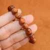 Spedizione gratuita autentico cinese HaiNan huanghuali perline di preghiera braccialetto donne 10mm moda Cina braccialetto di legno ragazza regalo per Natale