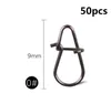 100pcs/bag Gourd type Stainless Steel Hook Swivel Solid Rings Safety SnapsFast Clip Lock Snap Connector fishing tackle tool