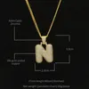 A-Z Custom Name Bubble Letters Necklaces Mens Fashion Hip Hop Smycken Iced Out Gold Silver Initial Letter Pendant Halsband