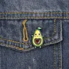 Cute Cratoon Avocado Brooches Pins Funny Lapel Pins Back Badge Backpack Bag Hat Leather Accessories Cat Lady