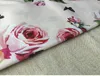 European and American brands with the same pattern spring and summer stretch satin rose pattern digital printing fashion fabric