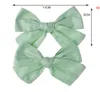 INS Hair Bows Baby Girl Barrettes Sets 2pcs/set Girl Bow Hairclips Plaid Flower Print Kids Hair Clips Party School Hair Accessories M1652