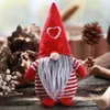 Chapeau de joyeux noël en forme de cœur, poupée en peluche, père noël Gnome suédois, ornements, jouet elfe fait à la main, décoration de fête à domicile, cadeau