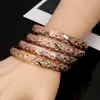 4pcs Rose Gold Color Fashion Dubai Gold Bangle Jewelry for Women Men Gold Color Ethiopian Jewelry African Bangles Bracelets Jewelry