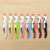 Stainless Steel Cork Screw Corkscrew MultiFunction Wine Bottle Cap Opener Double Hinge Waiters Corkscrew Wine Opener 100pcs OOA4625392691