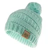 Baby Boys Girls Winter Pompom Czapki Solid Color Dzianiny Czapka Knitting Hairball Ciepła Cap Headwear Pompom Kapelusz z dzianiny 11 Kolory