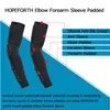 2PCS Elbow Sleeve Padded Compression Arm Forearm Guard Sports Sleeves Protective Pads Support for Football Basketball Baseball Cyc273G