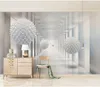 Personalizado 3D papel de parede sumário arquitetônico poligonal esfera 3d espaço sala de estar quarto fundo parede decoração mural papel de parede
