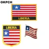 Bandeira da libéria emblema remendo 3 pcs um conjunto de patches para roupas diy decoração PT0104-3