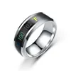 Mode Intelligente Sensing Temperatuur Ring Liefhebbers Ring Titanium Stalen Accessoires Groothandel