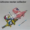 Hookahs siliconen nectar nector kit concentraat rookpijp met GR2 titanium tip dab rietolie rigs