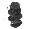 Brazilian Virgin Natural Black Elastic Band Ties Drawstring Curly Body Wave Kinky Staight Real Human Hair Ponytail Hair Extensions