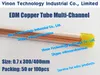 0.7x300mm 구리 튜브 멀티 채널 (50pcs 또는 100pcs) 구리 EDM 튜빙 Dia. = 0.7mm 길이 = 300mm, 구리 ​​전극 튜브 멀티 홀, EDM 튜빙