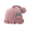 alta qualidade da lã bebê do inverno pom chapéu poms bola malha bonito macio infantil quente beanie cap criança das meninas dos meninos Hat Beanie