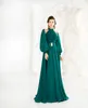 Green Prom Dresses 2019 Chiffon Elegant Halter Neck Evening Formal Dresses With Belt Ladies Party Gowns