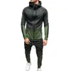 VERTVIE 2019 Frühling Männer Trainingsanzug Sets Hoodie Sweatsuit Bleistift Hosen Slim Fit Gradienten Jogger Fitness-Studio Anzug Mode Mann Sets