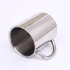 Stainless Steel Double Layer Coffee Mug Cups Portable Camping Cup With Handgrip Stainless Steel Mountaineering Mugs 300ml 400ml DH1116-3