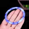 Синьцзян, мелкий круговой браслет натуральный цвет нефритовый плавающий синий цветочный браслет280Z