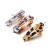 Clipe bonito Estilo Acrílico cabelo para meninas Mulheres Gota Forma Leopard Marble textura geométrica Duckbill Barrette Hairpin Acessórios de cabelo