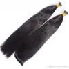 Double Drawn 100 human Hair Extensions Stick I tip in hair 08gs 160g 200S 14 to 26inch Indian remy hair4634040