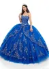 2020 Потрясающие румяные розовые платья Quinceanera Ball Gown Sweet 15 платья без бретелек для кружевного кружева 3D цветочные кружевные цветы с бисером Cry2548