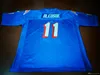 RARE blue Custom Men #11 Drew Bledsoe Team Issued 1990 White College Jersey size s-XXXL or custom any name or number jersey