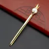 Nouveau design Luxury Big Pearl Crystal Crystal Diamond Ballpoint Point Student Office Writing Supplies Metal Pearl Ball Pen