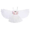 Flamingo Princess Dress 2019 New Summer Girls sling dress haute qualité coton bébé enfants Swan wings dress vêtements élégants