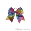 8 inch mode handgemaakte sequin bling cheer bogen haarbanden voor meisje kinderen kinderen boutique accessorie DHL