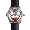 TWF V3S Konstantin Chaykin Phase de lune Joker Vampire Halloween Cadran NH35A Montre automatique pour homme Vert Intérieur Rouge Écharpe en acier Cuir 228A