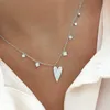 2019 nuovo arrivato 100% argento sterling 925 regalo di San Valentino per la fidanzata micro pave cz cuore pendente collana di fascino 925